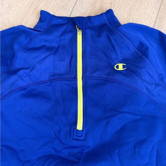 Champion Purple Double Dry Sweatshirt with Bright Yellow Accents - Picture 2 of 6